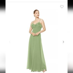 Bill Levkoff Pistachio Bridesmaid Dress - Size 14